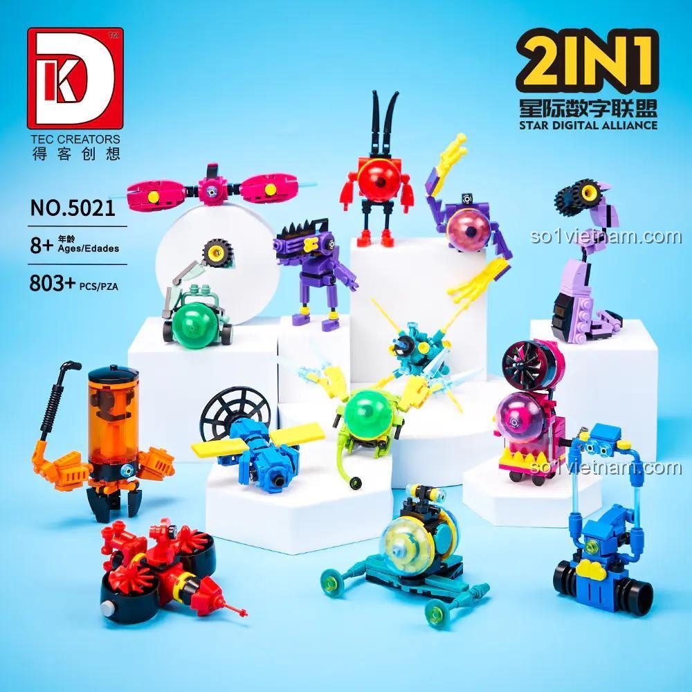 Bộ xếp hình DK TEC CREATORS 5021 Phương Tiện Liên Hành Tinh với 803 chi tiết, nhiều mẫu lắp ráp độc đáo, dành cho bé trai 8 tuổi, đáng tiền.