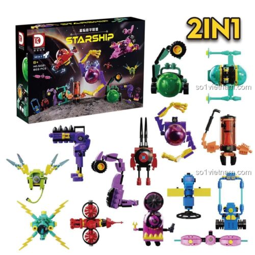Đồ chơi lắp ráp DK TEC CREATORS 5021 Robot Không Gian với nhiều mẫu biến hình, phù hợp bé trai 8 tuổi, chất lượng cao, giá rẻ.