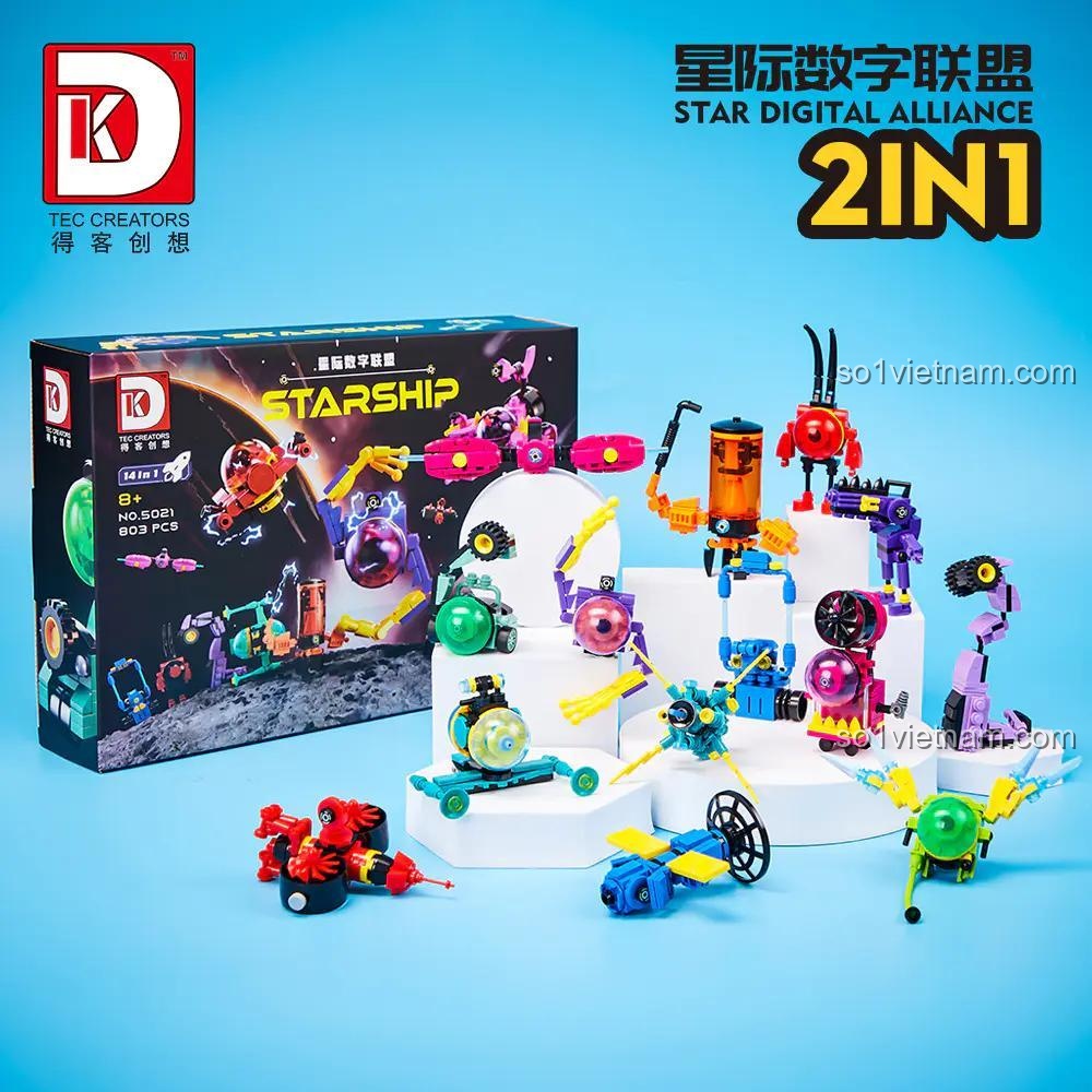 Đồ chơi mô hình DK TEC CREATORS 5021 Sinh Vật Ngoài Hành Tinh, trưng bày các mẫu lắp ráp sáng tạo, cho con trai 8 tuổi, giá trị cao.