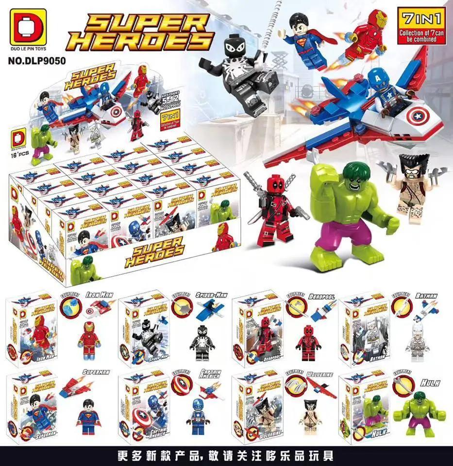 Bộ đồ chơi DLP9050 Siêu Anh Hùng Marvel, bộ lắp ghép minifigure 7 trong 1, đồ chơi mô hình Siêu Anh Hùng, bộ khối lắp ghép Siêu Anh Hùng, set đồ chơi Siêu Anh Hùng, kit đồ chơi Siêu Anh Hùng, ghép hình Siêu Anh Hùng, xếp khối Siêu Anh Hùng, đồ chơi Marvel, đồ chơi Nhân vật Marvel, đồ chơi Minifigure Siêu Anh Hùng, đồ chơi Nhân vật Siêu Anh Hùng, đồ chơi Bộ sưu tập Siêu Anh Hùng, cho bé trai 6 tuổi, giá tốt