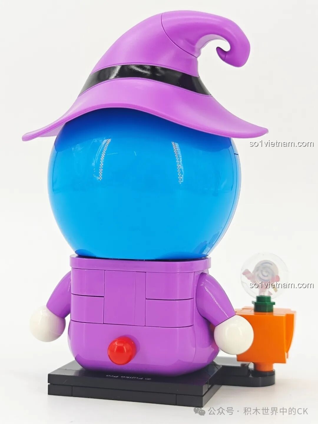 Mặt bên hộp sản phẩm Doraemon Keeppley phiên bản Chim Cánh Cụt