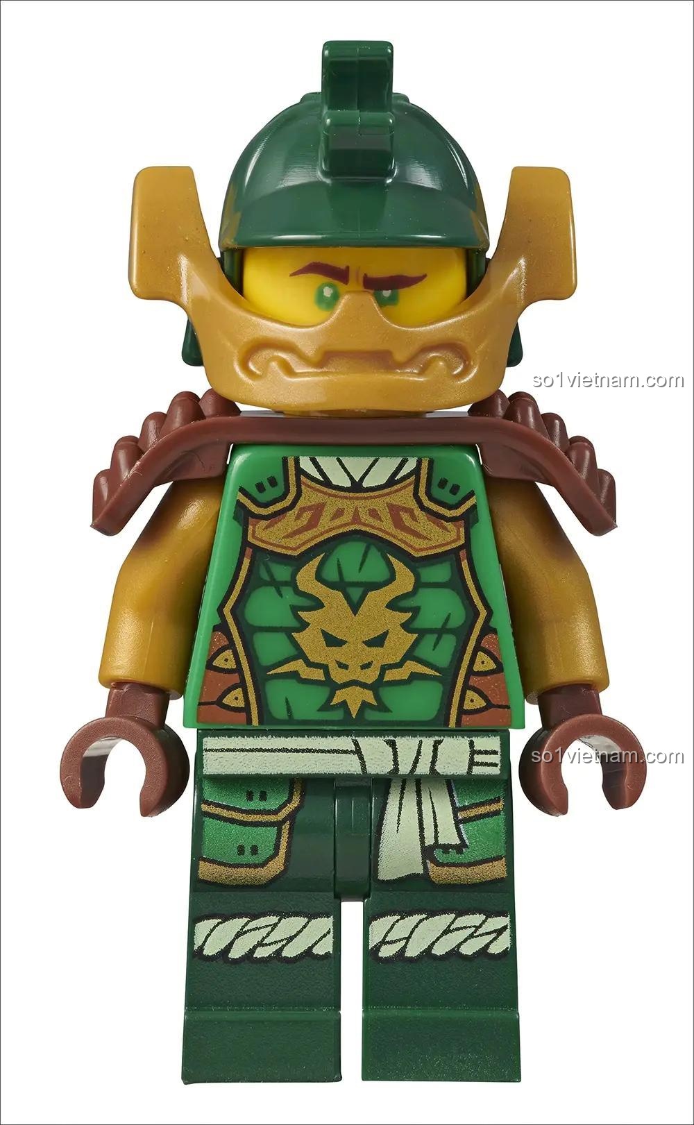 Minifigure Ninja xanh lá độc quyền đi kèm sách Dorling Kindersley ISBN9780241629406, đồ chơi phát triển trí tuệ Ninjago, chi tiết cao, chất lượng tốt cho bé trai 6 tuổi.