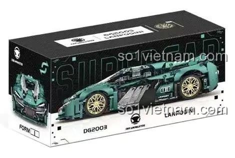 Hộp sản phẩm Dream Master DG2003 Siêu Xe Thể Thao 2 Dạng Lắp Ráp, xe thể thao màu xanh lá, đồ chơi mô hình cho bé trai 14 tuổi, tỉ lệ 1:14, điều khiển từ xa, giá tốt