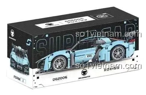 Hộp sản phẩm Dream Master DG2006 Siêu xe thể thao 2 trong 1 - Đồ chơi lắp ghép cho bé trai 14 tuổi, Tỉ lệ 1:14, Biến hình 2 dạng, Lắp ráp chi tiết, Giá tốt