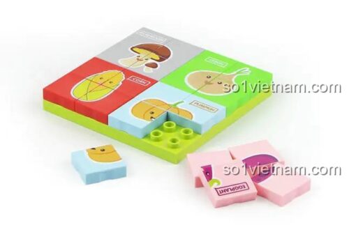 Mô hình lắp ráp từ bộ đồ chơi xếp hình rau củ DUBIE 212