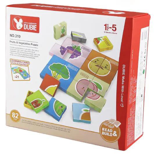 Hộp bộ xếp hình trái cây và rau củ DUBIE 310
