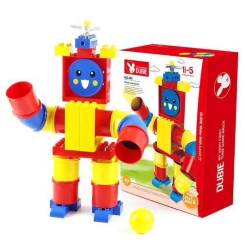 Robot ống nước DUBIE 420 bộ đồ chơi lắp ghép sáng tạo cho bé trai 3 tuổi