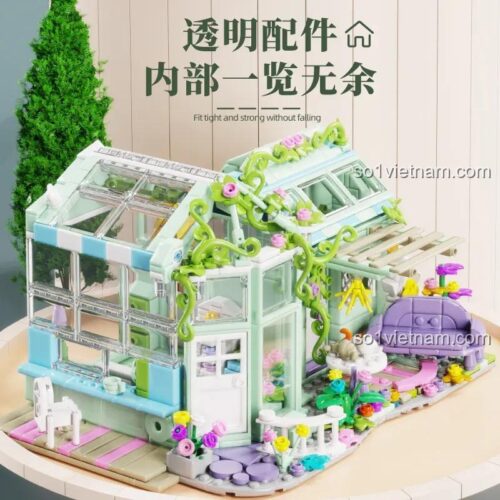 Mô hình Dumeca D2002 Nhà kính trồng cây mùa hè lắp ráp chi tiết trong suốt