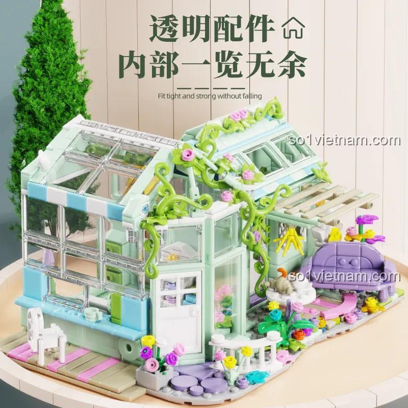 Mô hình Dumeca D2002 Nhà kính trồng cây mùa hè lắp ráp chi tiết trong suốt
