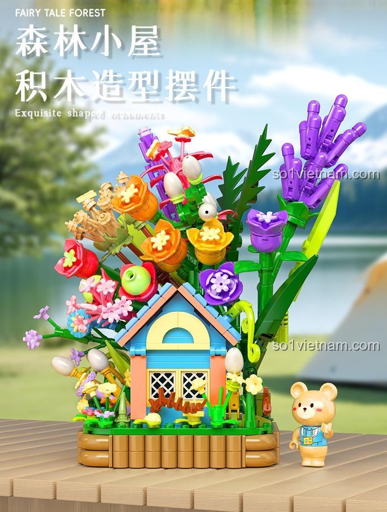 Hộp sản phẩm Dumeca D2012 Ngôi Nhà Trong Rừng Của Gấu Nhỏ, món quà tuyệt vời cho bé gái dịp sinh nhật, giá tốt.