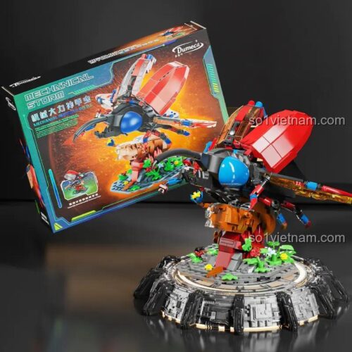 Mô hình Bọ Hercules Máy Móc Dumeca D6002 sau khi lắp ráp hoàn chỉnh, một món đồ chơi mô hình ấn tượng cho bé trai.