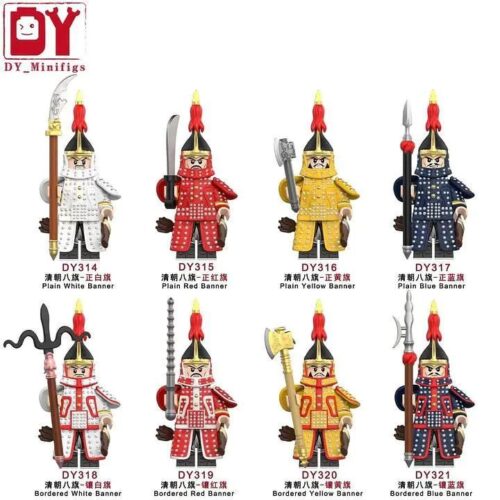 Bộ Lắp Ghép 8 Lính Ngự Lâm Nhà Thanh DY_Minifigs DY321 - Lính Bát Kỳ Xanh Lam