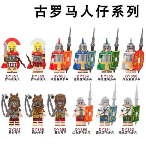 Bộ Lắp Ghép Minifigure Chiến Binh La Mã Cổ Đại DY_Minifigs DY360, 12 chiến binh La Mã độc đáo, phù hợp cho bé trai 6 tuổi, giá tốt