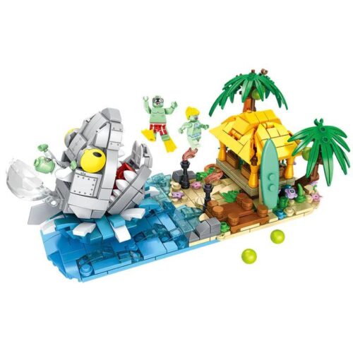 bộ đồ chơi Plants vs. Zombies Elephant JX90164 Bãi Biển Sóng Lớn cho bé trai 6 tuổi giá tốt