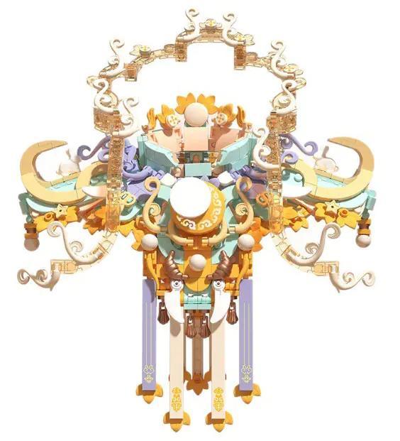 EMUE EM0008 Mô hình nghệ thuật Trung Hoa 619 mảnh ghép, đồ chơi lắp ghép phong cách Trung Hoa, đồ chơi sáng tạo cho bé 6 tuổi