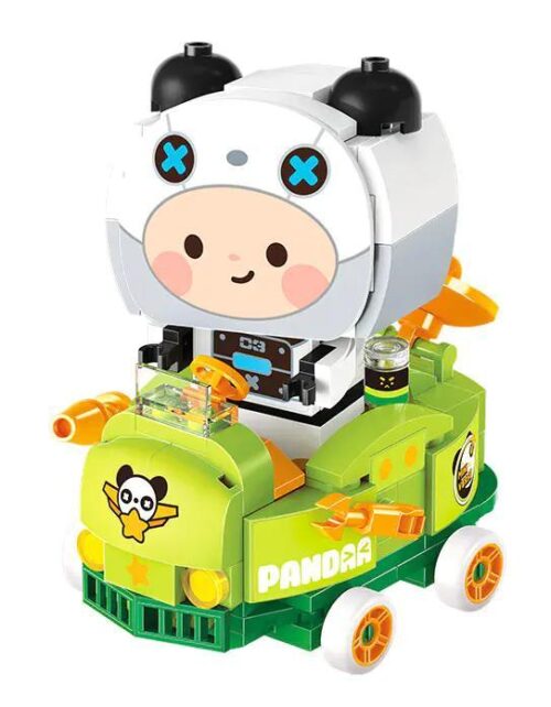 Bộ lắp ghép xe panda mini world 72039, đồ chơi xây dựng xe panda cho bé trai 6 tuổi, xe panda đáng yêu