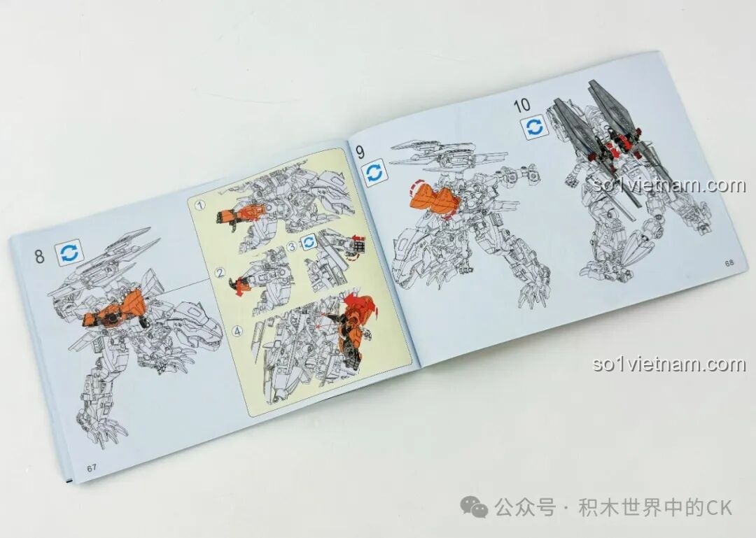 Chi tiết các bước lắp ráp trong sách hướng dẫn F5-A0007