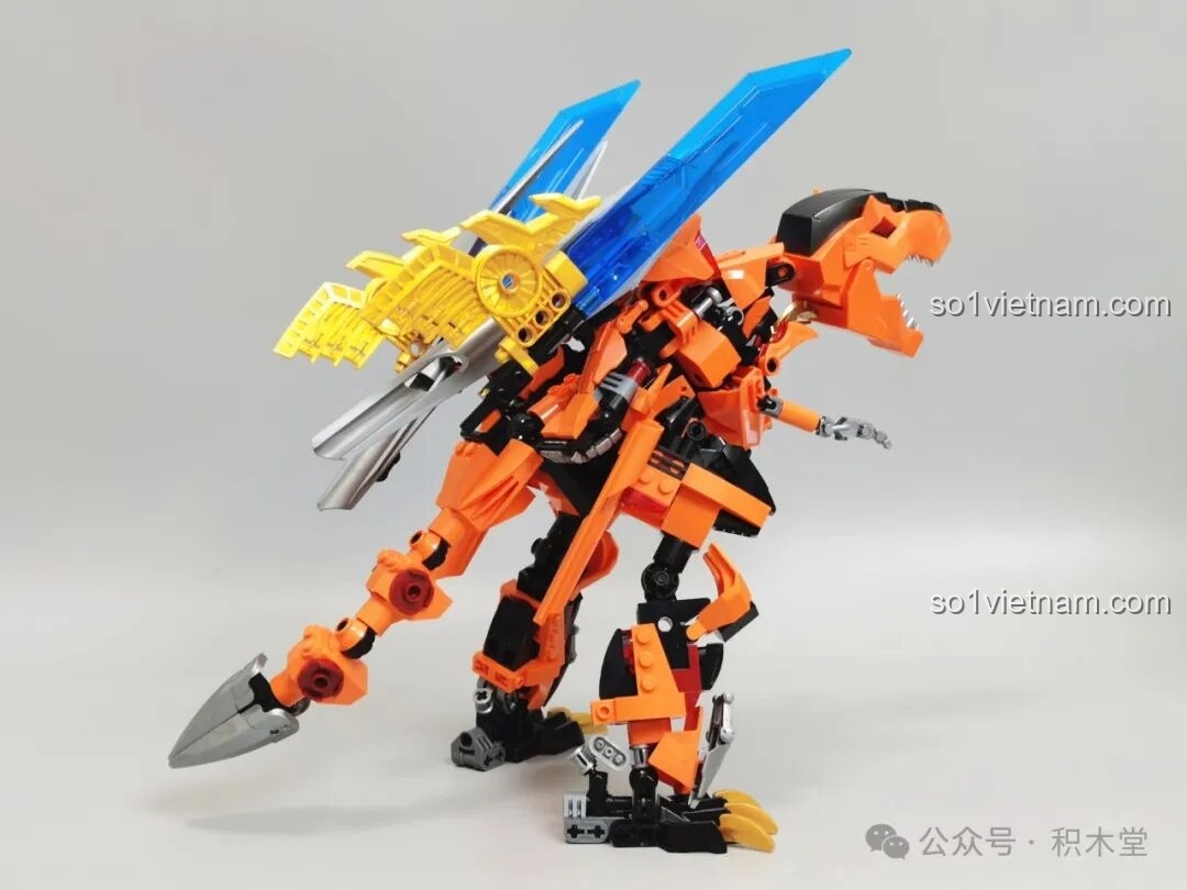 Khủng long F5 A0007 dạng đứng với vũ khí