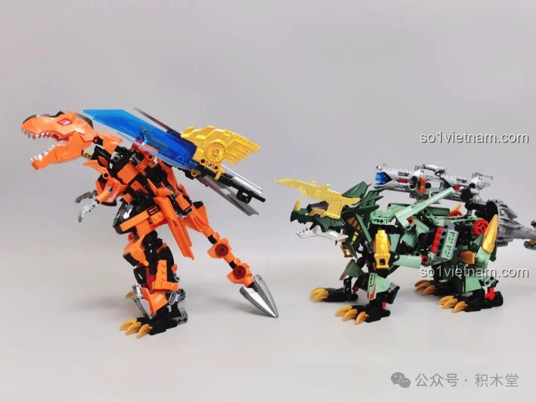 Khủng long F5 A0007 dạng đứng với vũ khí