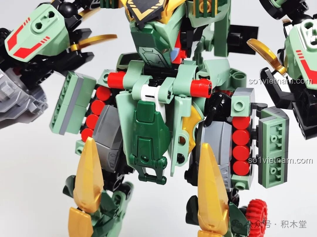 Mô hình F5 A0008 Triceratops dạng cơ giáp cầm vũ khí lớn và súng