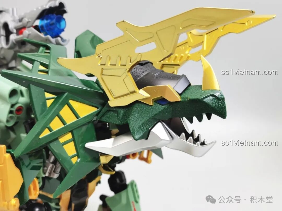 Mô hình F5 A0009 Pterosaur dạng khủng long với cánh, đầu khủng long, các chi tiết trên hộp, hướng dẫn lắp ráp, các mô hình khác, bộ phận của F5 A0007 và bộ phận của F5 A0008