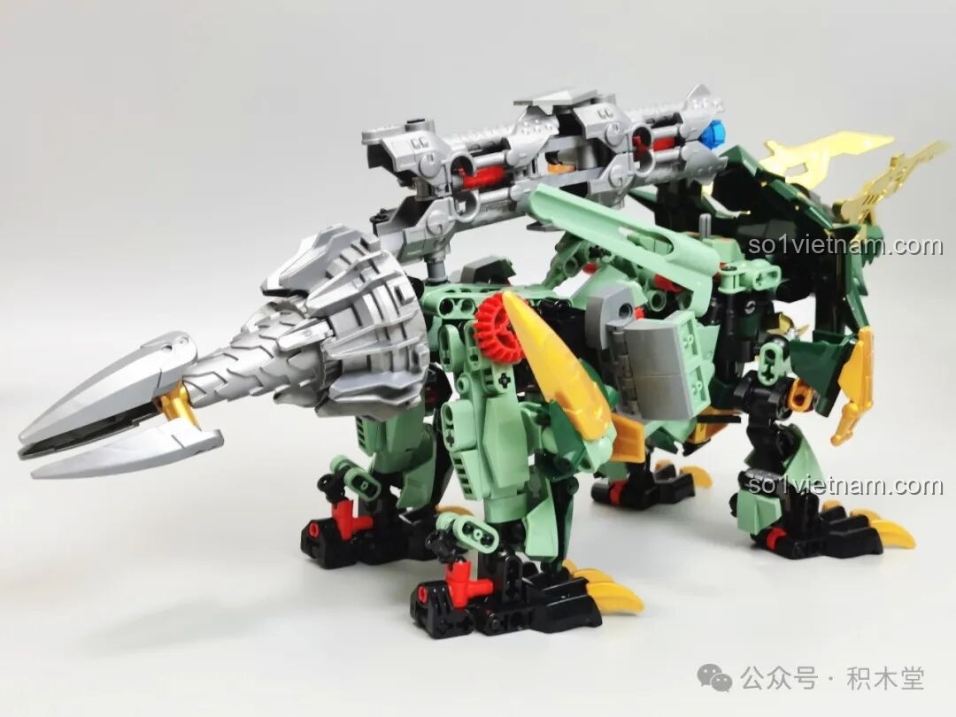 Mô hình F5 A0009 Pterosaur dạng khủng long với cánh, đầu khủng long, các chi tiết trên hộp, hướng dẫn lắp ráp, các mô hình khác và bộ phận của F5 A0007