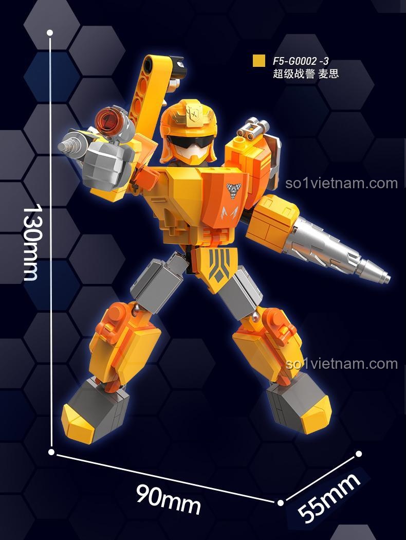 F5 F5-G0002-1 Mô hình robot kết hợp cho bé trai 6 tuổi