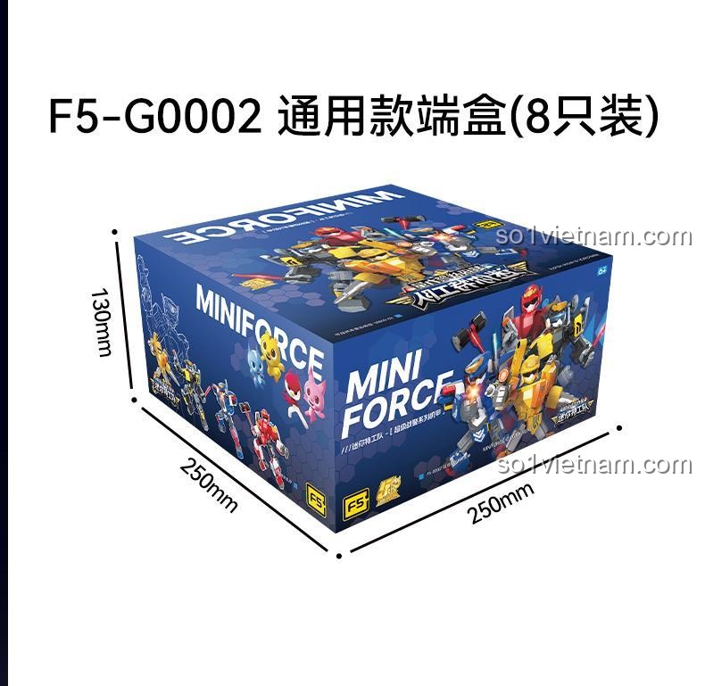 F5 F5-G0002-3 Mô hình robot vàng với vũ khí và minifigure cho bé trai 6 tuổi