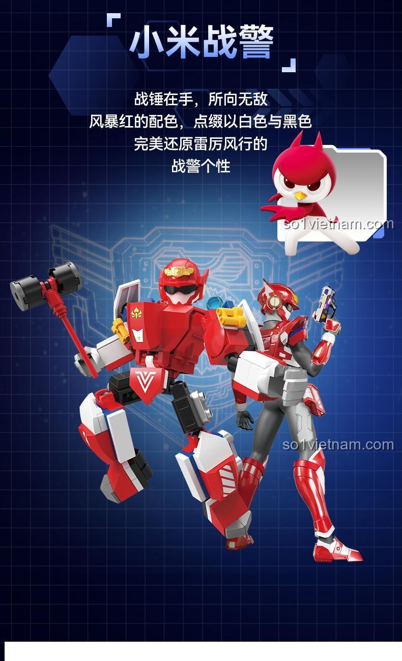 F5 F5-G0002-3 Mô hình robot vàng với vũ khí cho bé trai 6 tuổi