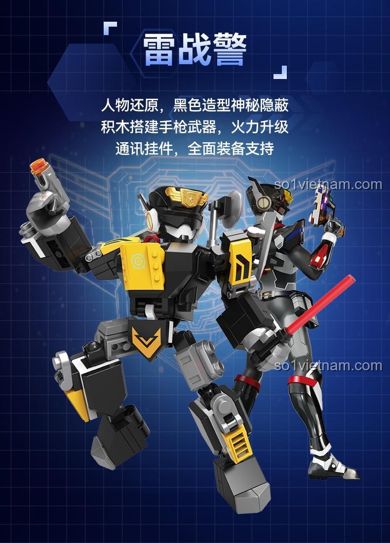 F5 F5-G0002-1 Mô hình robot xanh với vũ khí cho bé trai 6 tuổi