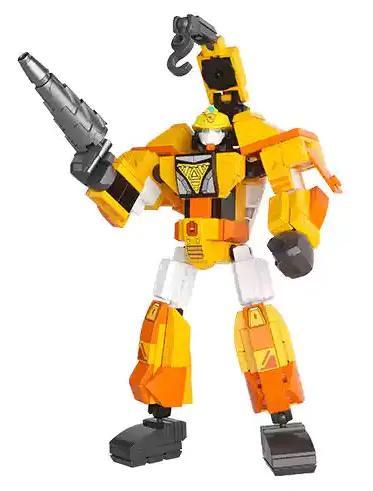 Robot Buildcop F5-G0004-3 đồ chơi mô hình robot biến hình màu vàng trắng đen cho bé trai 6 tuổi