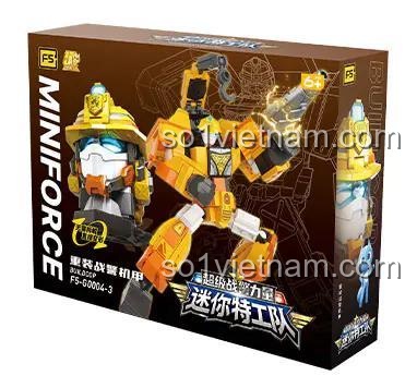 Hộp đựng đồ chơi robot biến hình Buildcop F5-G0004-3 cho bé trai 6 tuổi