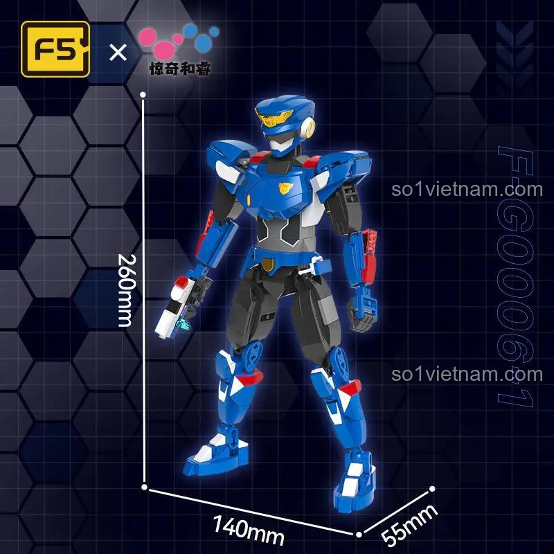 Poster quảng cáo bộ lắp ghép Robot chiến binh Volt và Ray, thể hiện sức mạnh và sự linh hoạt.
