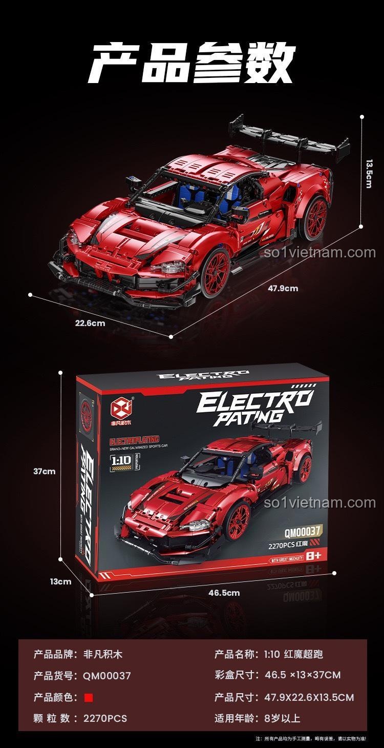 Chi tiết lỗ thông gió vây cá mập, bánh xe mạ điện và trục truyền động của mô hình Ferrari 296 GT3 Fei Fan QM00037, đồ chơi lắp ráp chất lượng cao.