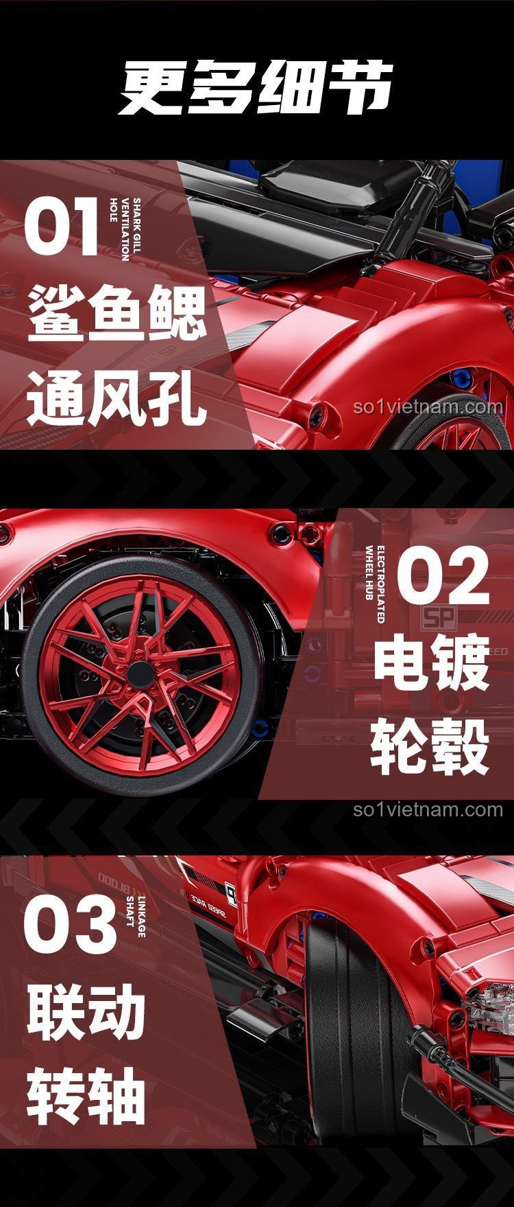 Tính năng điều khiển từ xa kép (remote 2.4GHz và app điện thoại) của bộ đồ chơi Ferrari 296 GT3 Fei Fan QM00037, mang lại trải nghiệm tốc độ đỉnh cao.