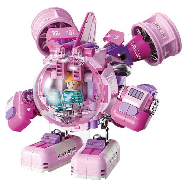 bộ đồ chơi Robot Thỏ Dễ Thương Feimibox S2287, đồ chơi mô hình cho bé gái 8 tuổi, giá tốt