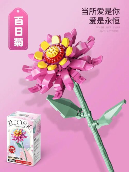 Bộ lắp ghép Hoa Bách Nhật Femibox S2243 133 mảnh ghép cho bé gái 8 tuổi