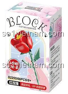 Hộp đồ chơi lắp ghép hoa hồng đỏ Femibox S2255