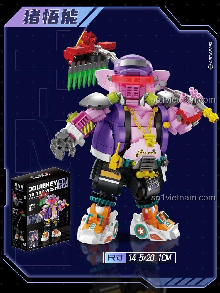 đồ chơi lắp ráp Femibox S2288 Trư Ngộ Năng Cyberpunk kích thước mô hình cho bé trai 8 tuổi