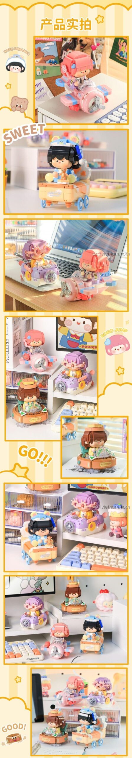 Đồ chơi phương tiện hoạt hình S2300, các mô hình Roro Jump Femibox được lắp ráp hoàn chỉnh, ảnh thực tế sản phẩm cho bé trai và bé gái 8 tuổi, đáng tiền.