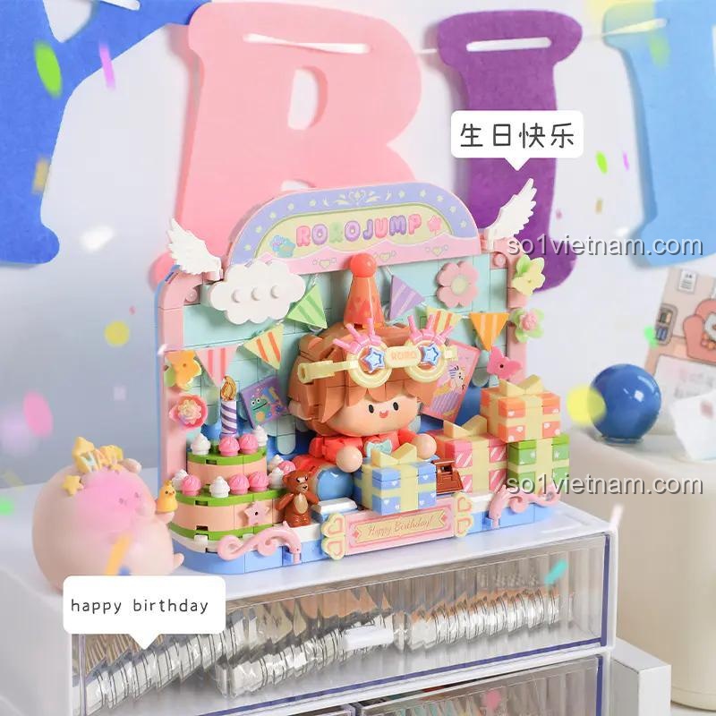 Đồ chơi mô hình S2303 Roro Jump, Roro Jump Femibox, chất lượng cao cho bé gái 6 tuổi