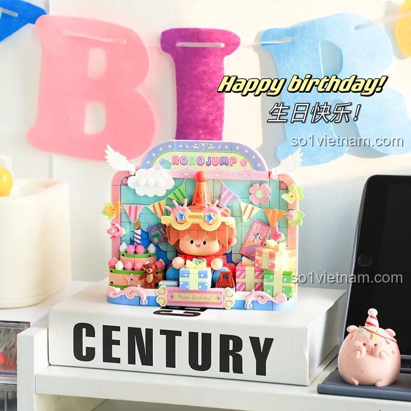Đồ chơi lắp ghép Mô hình Tiệc Sinh Nhật S2303, bộ xếp hình S 2303, thiết kế đáng yêu cho bé gái 6 tuổi