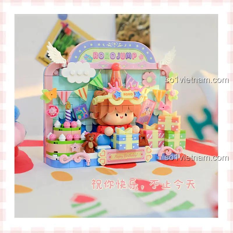 Đồ chơi mô hình 2303, Đồ chơi Roro Jump Femibox, phát triển tư duy cho bé gái 6 tuổi