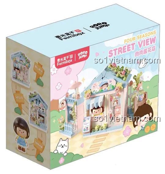 Chi tiết bộ lắp ghép Femibox S2305 Cửa hàng hoa "Thế giới bốn mùa" 284 mảnh, đồ chơi giáo dục cho bé gái