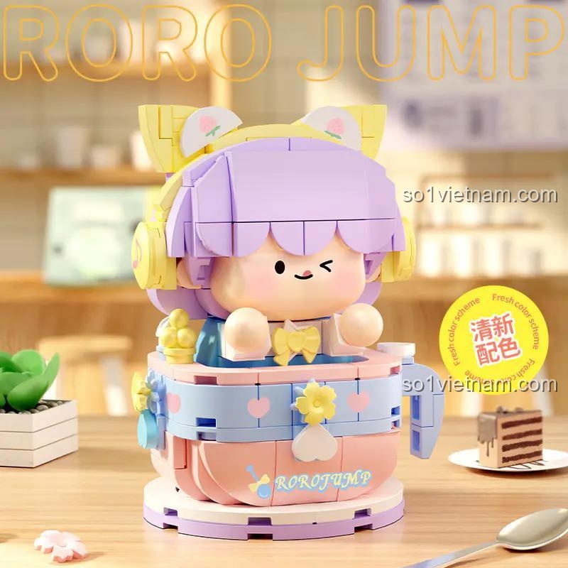 Mô hình Rouroujiang Cốc Trà Sữa Femibox S2314 với màu sắc pastel tươi sáng, đồ chơi lắp ghép cho bé gái 6 tuổi, giá rẻ