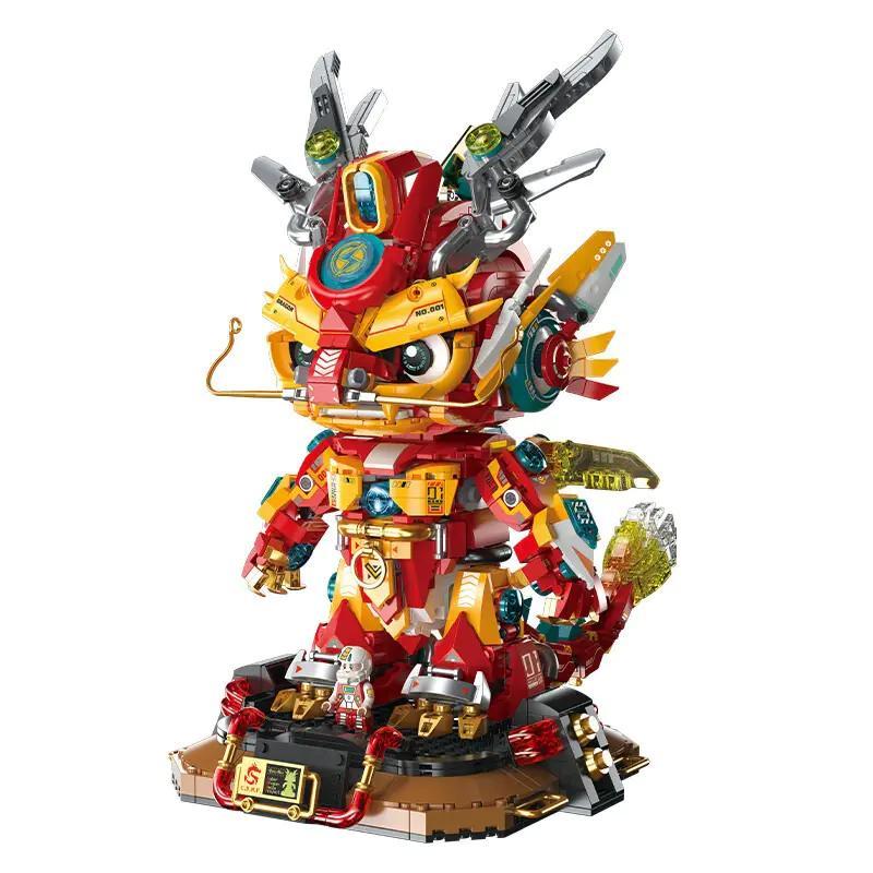 Bộ lắp ghép Rồng Máy Móc Cyber Femibox S34003, đồ chơi mô hình Rồng Cơ Khí, cho bé trai 8 tuổi, giá tốt