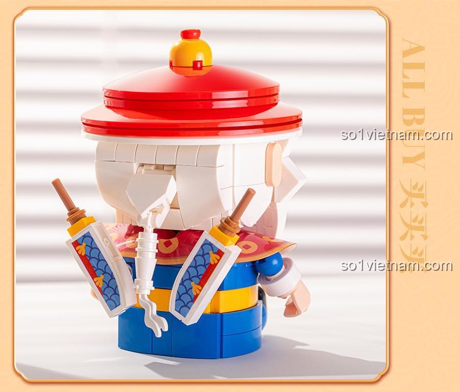 Femibox S44041 Triều Đình Tiểu Manh Quan: Bao Tinh Tinh - Mô hình nhân vật cổ trang, 251 mảnh, độ tuổi 6+, màu sắc đỏ, xanh dương, vàng, trắng, đen, phù hợp cho bé trai và bé gái, món quà ý nghĩa.