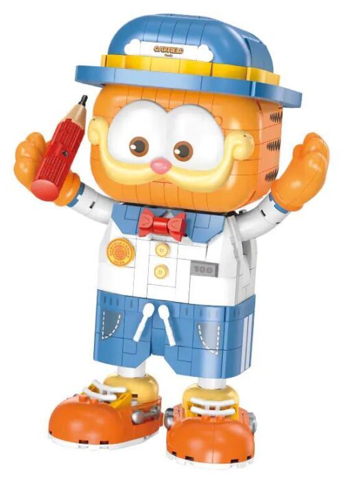 Mô hình Gấu Mèo Học Sinh Garfield bằng bộ lắp ghép Femibox S44053, 867 mảnh, đồ chơi xếp hình cho bé 8 tuổi