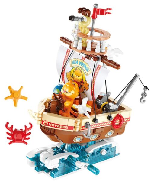 Bộ lắp ghép Thuyền Hải Trình Gia Đình Garfield Femibox S44075 có minifigures Garfield, 466 mảnh ghép, Tương thích LEGO®, Độ tuổi 8+, Phù hợp Con trai, Con gái, Giá tốt, Chất lượng cao