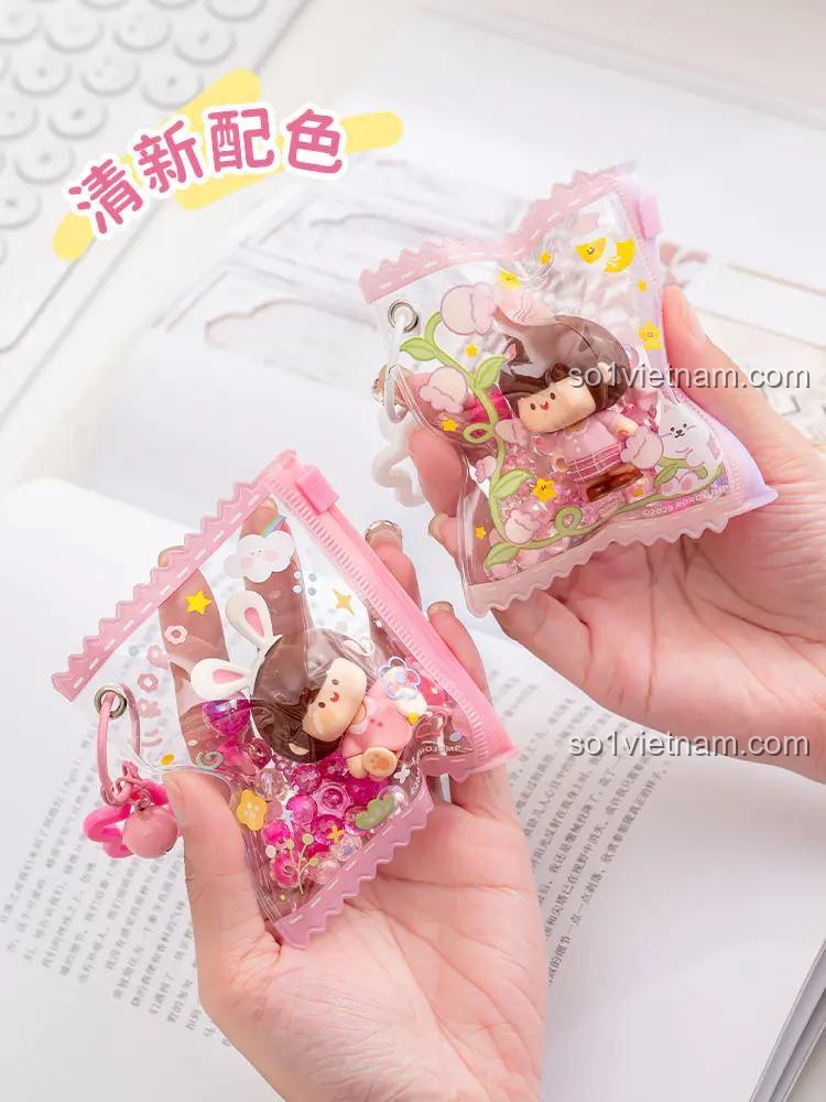 Review túi búp bê Rouroujiang 084 màu hồng, bộ làm túi búp bê ROROJUMP sáng tạo cho bé gái